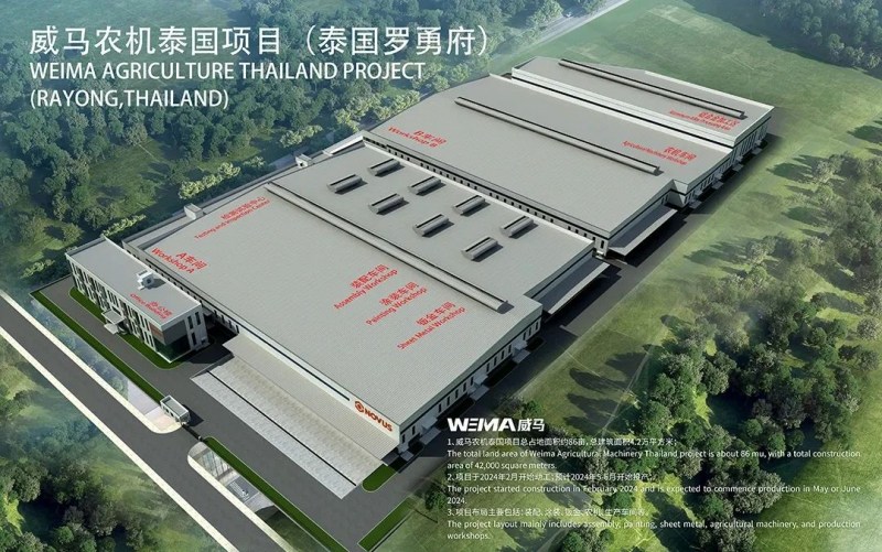 威马农机在泰国投建铝压铸、钣金、焊接等一体化生产基地